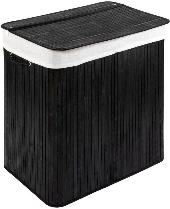 PANA®ECO Bambus Wäschekorb mit Deckel • Wäschebox Holz mit herausnehmbaren Wäschesack • Faltbarer Wäschesammler waschbar • Badezimmer Wäschetruhe • 100% Bambus • versch. Farben und Größen