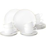 Seltmann Weiden Kaffeeservice Liberty Goldrand 18er Set