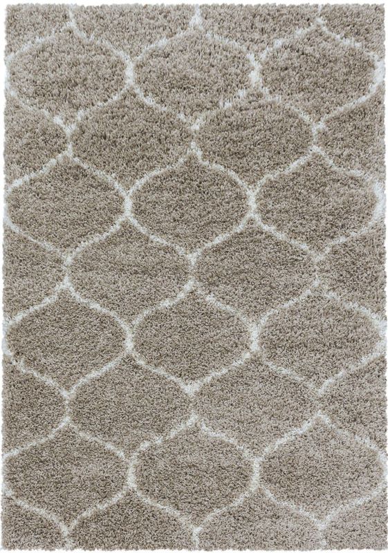 Stilvoller Designer Hochflor Teppich, Skandinavisches Flair, Flauschiger Teppich