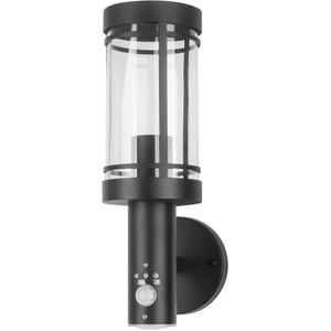 Grafner® Edelstahl Wandlampe mit Bewegungsmelder Anthrazit WL11003 Wandleuchte