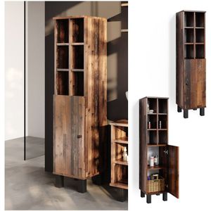 Vicco Midischrank Hochschrank Badschrank Fynn Old Style große Tür Badmöbel