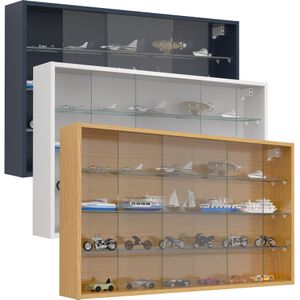 VCM Glasvitrine hängend  Vitrine Glas  Maße: H. 60 x B. 100 x T. 15 cm  Hängevitrine Glas  Modern und platzsparend  Glas Vitrinenschrank - Drivalo XL