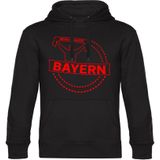 multifanshop Kapuzen Sweatshirt - Bayern - Meine Fankurve - Druck rot - Hoodie