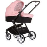 Chipolino 3 in 1 Kombikinderwagen Linea, Sportsitz, i-Size Babyschale, Babywanne rosa