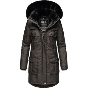 NAVAHOO Damen Wintermantel Parka mit abnehmbarer Kapuze und Einkaufstasche Tiniis
