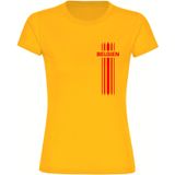 multifanshop Damen T-Shirt - Belgien - Streifen - Druck rot - Frauen