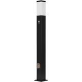 Grafner® Wegleuchte WL 10800 Standleuchte 100cm mit 2 Steckdosen und Bewegungsmelder anthrazit