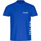 multifanshop Herren T-Shirt - Italien - Brust & Seite - Druck weiß - Männer