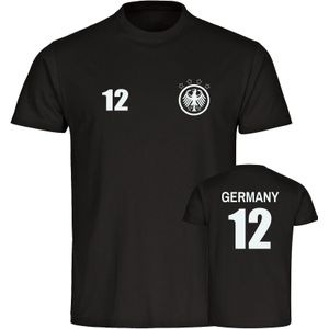 multifanshop Kinder T-Shirt - Germany - Adler Retro Trikot 12 - Druck weiß - Kind