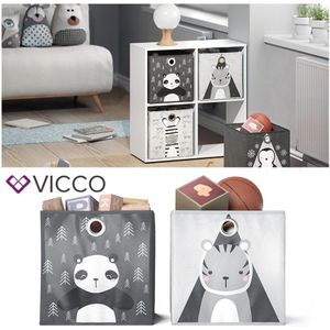 VICCO 2er Set Faltbox 30x30 cm Kinder Faltkiste Aufbewahrungsbox Regalkorb