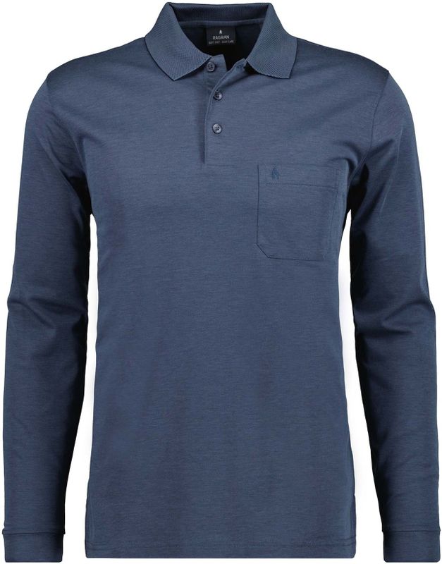 Soft Knit Polo Knopf Langarm Herren Poloshirt
