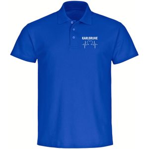 multifanshop Poloshirt - Karlsruhe - Herzschlag - Druck weiß - Polo