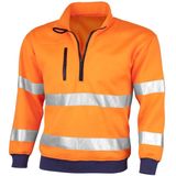 QUALITEX HIGH QUALITY WORKWEAR Sweatshirt signal warnorange Damen: 52 Herren: XXL