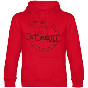 multifanshop Kapuzen Sweatshirt - St. Pauli - Meine Fankurve - Druck braun - Hoodie