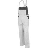 QUALITEX HIGH QUALITY WORKWEAR Latzhose basic 2-farbig weiss/grau Damen: 50 Herren: 56