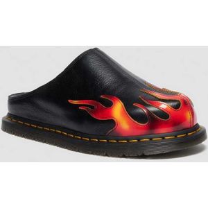 Dr. Martens San Flame Leren Mules in Zwart, Grootte: 36