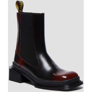 Dr. Martens Maybole Leren Chelsea Laarzen Met Vierkante Neus Schoenen in Rood, Grootte: 39