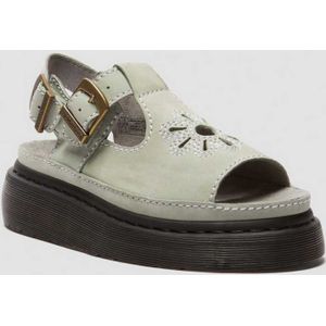 Dr. Martens Dunnet Flower Buttersoft Leren Sandalenen in Groen, Grootte: 36