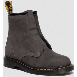 Dr. Martens 1460 Veterloze Nubuck Slip-On Laarzen in Grijs, Grootte: 36