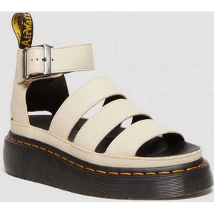 Dr. Martens Clarissa II Pisa Leren Platform Sandalenen Met Riem in Room, Grootte: 38
