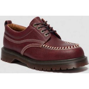 Dr. Martens Lowell Wild Grain Leren Moc Toe Schoenen in Rood, Grootte: 45
