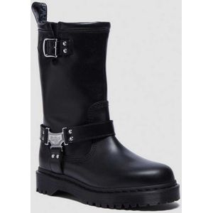 Dr. Martens Anistone Hi Biker Boots - Zwart - Leren - Verhoogde Bex Zool