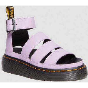 Dr. Martens Clarissa II Pisa Leren Platform Sandalenen Met Riem in Paars, Grootte: 38