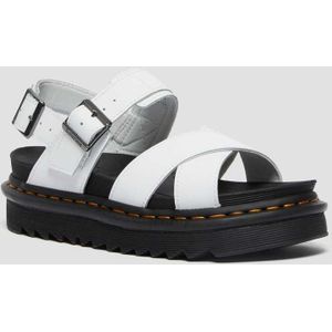Dr. Martens Voss II Leren Sandalenen Met Riem in Wit, Grootte: 38