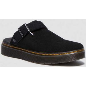 Dr. Martens Carlson Suede Casual Slingback Slides in Zwart, Grootte: 40