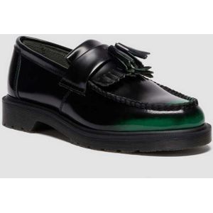 Dr. Martens Adrian Loafers Met Kwastjes Van Arcadia Rub-Off Leer in Groen, Grootte: 36