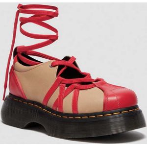 Dr. Martens Buzz Leren Ballerinaschoenen in Rood, Grootte: 36