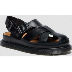 Dr. Martens San Leren Fisherman Sandalenen in Zwart, Grootte: 36
