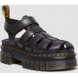 Dr. Martens Nappa Leer Ricki Fisherman Platform Sandalenen in Zwart, Grootte: 36