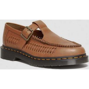 Dr. Martens Adrian T-Bar Geweven Leren Mary Jane Schoenen in Bruin/Bruinen, Grootte: 47