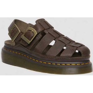 Dr. Martens Wrenlie Leren Fisherman Sandalenen in Bruin, Grootte: 36