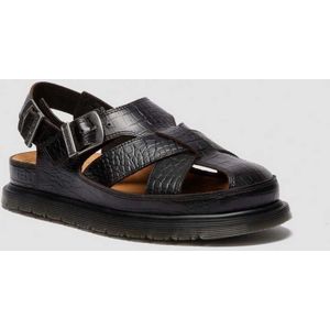 Dr. Martens Fisherman Crocodile Analineleren Sandalenen in Bruin, Grootte: 36