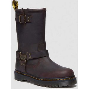 Dr. Martens Anistone Hi Hoge Leren Biker Laarzen in Bruin, Grootte: 37