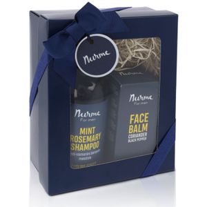 Nurme Mannen Cadeaupakket – Gezichtsverzorging & Natuurlijke Shampoo met Munt