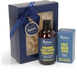 Nurme-Gift Set douchegel en gezichtsbalsem voor mannen – natuurlijk en verzorgend- For Men