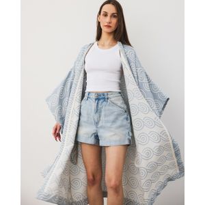 Patulove Kimono Blauw – Lichtgewicht en Zachte Zomerkimono