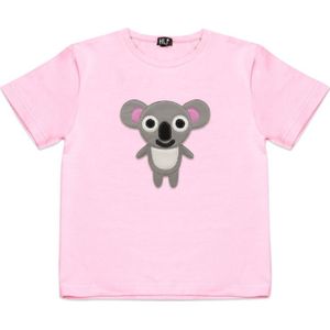 Zacht Ademend T-shirt – Koala -Katoenjersey Regular-Fit - Light Pink / 110/116