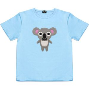 Zacht Ademend T-shirt – Koala -Katoenjersey Regular-Fit - Light Blue / 122/128