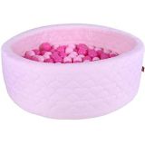 knorr toys Ballenbak soft Cosy heart rose inclusief 300 ballen pink