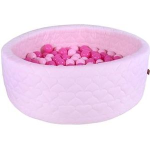 knorr toys Ballenbak soft Cosy heart rose inclusief 300 ballen pink