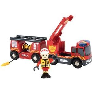 BRIO Brandweer locomotief - 33811 - Treinbaanonderdeel