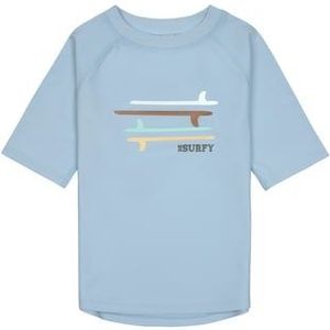 LÄSSIG UV zwemshirt met korte mouwen Surfboards hemelsblauw