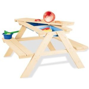 Pinolino Kinderspeeltafel Matsch-Nicki voor 4 personen, natuur