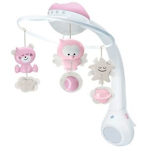 B kids® 3 in 1 Muziekmobile met lamp, roze