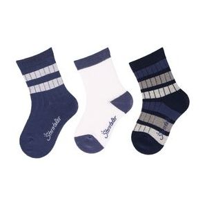 Sterntaler Sokken 3-pack rib blauw