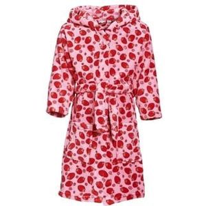 Playshoes - Fleece badjas voor meisjes - Aardbeien - Roze